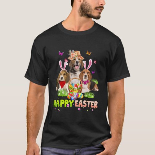 Happy Easter Beagle Dog Costume Bunny Easter Egg G T_Shirt