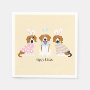 Happy Easter Beagle Dogs Napkins