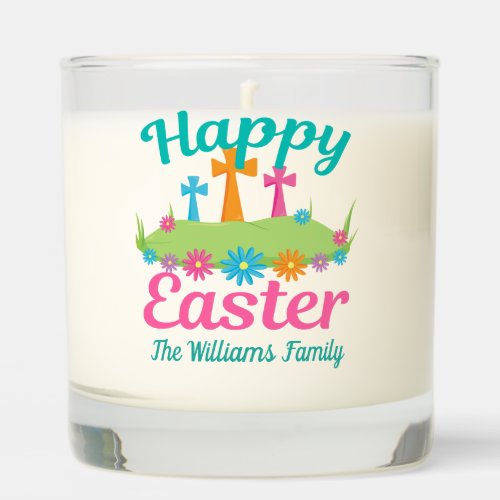 Happy Easter Beautiful Custom Religious Cross Scented Candle
