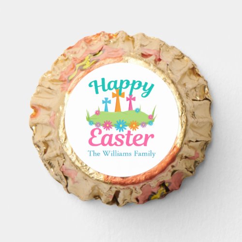 Happy Easter Beautiful Floral Crosses Custom Party Reeses Peanut Butter Cups