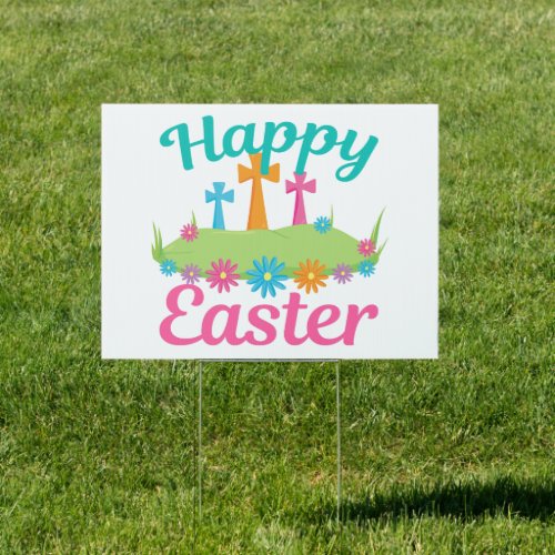 Happy Easter Beautiful Religious Church Yard Sign