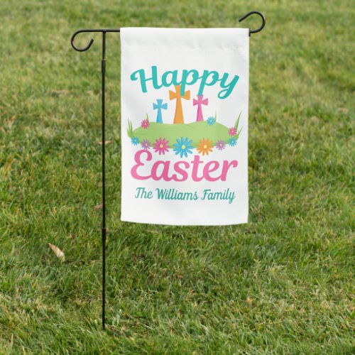Happy Easter Beautiful Religious Family or Church Garden Flag