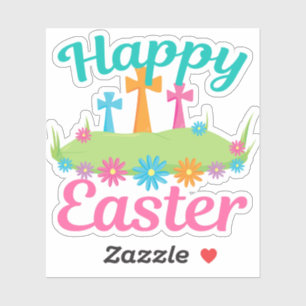 Happy Easter Beautiful Religious Sticker