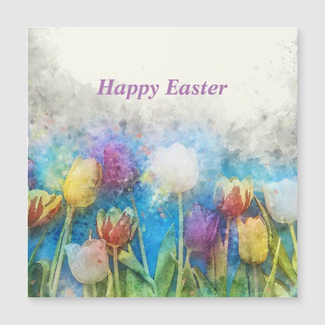 Happy Easter beautiful tulips  (Front)