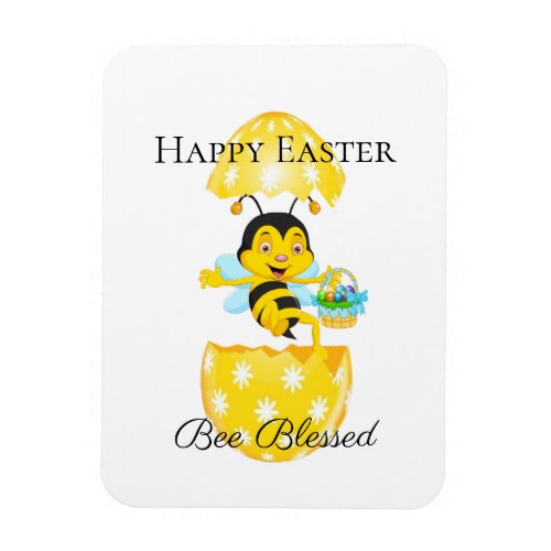 Happy Easter Bee Blessed Cartoon Magnet