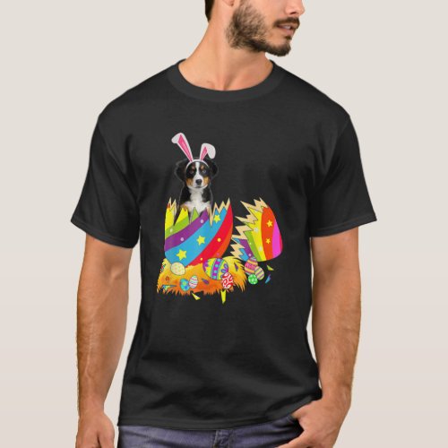 Happy Easter Bernese Mountain Egg Bunny Dog Lover T_Shirt