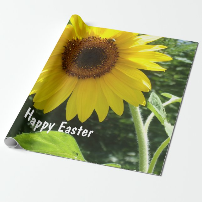 Happy Easter, Big Yellow Daisy, Wrapping Paper.  Paper (Unrolled)