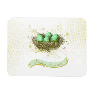 Happy Easter! - Birds nest with colorful eggs Magnet