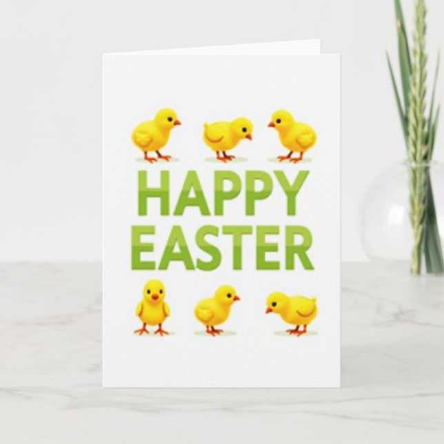 Happy Easter Birds Spring Card (Front)