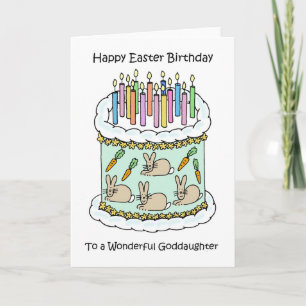 Happy Easter Birthday Goddaughter Card