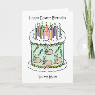 Happy Easter Birthday Mom Card