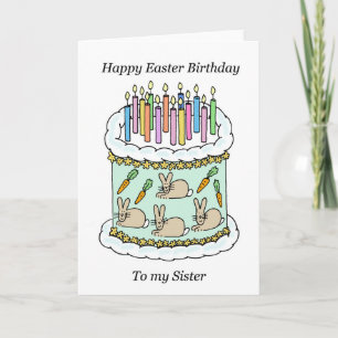 Happy Easter Birthday to Sister Card