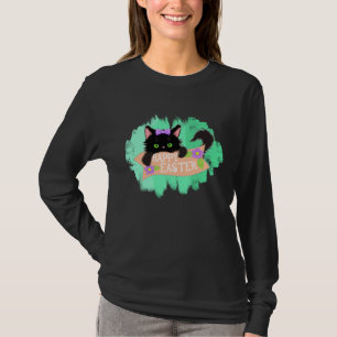 Happy Easter Black Kitty T-Shirt