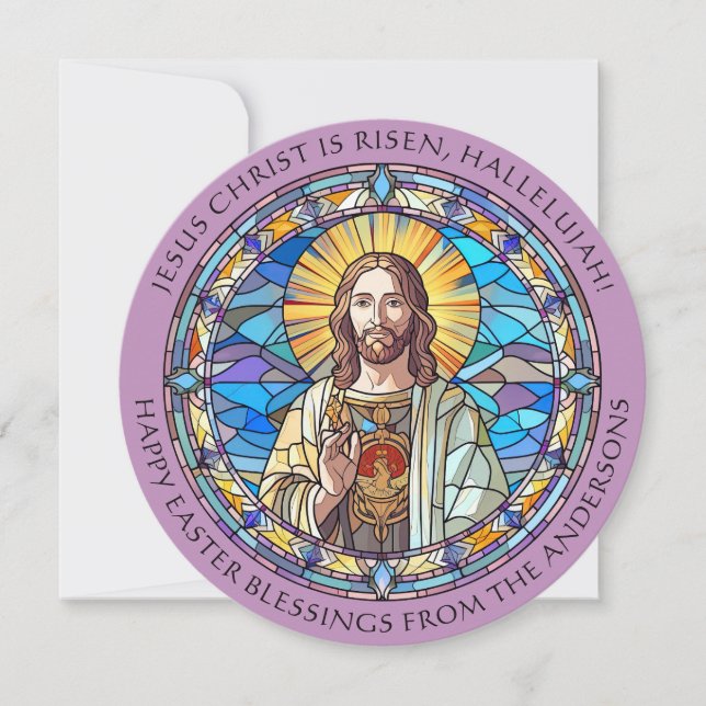 Happy Easter Blessings Resurrection Religious Holiday Card (Front)
