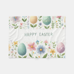 Happy Easter Blossoms Fleece Blanket
