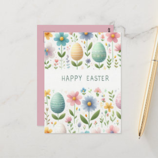 Happy Easter Blossoms Postcard