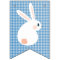 Happy Easter. Blue and White Checkered Plaid.
