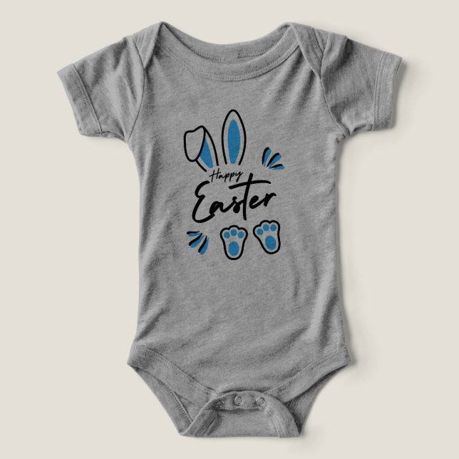 Happy Easter blue Infant T-shirt (Design Front)