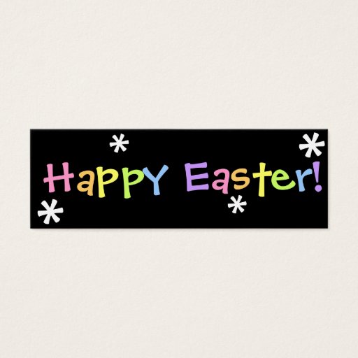 Customizable Happy Easter!  Bookmark Business Cards