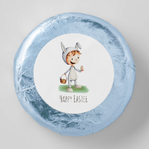 Happy Easter Boy in Easter Rabbit Costume Cartoon Dipped Oreo Cookie Favors