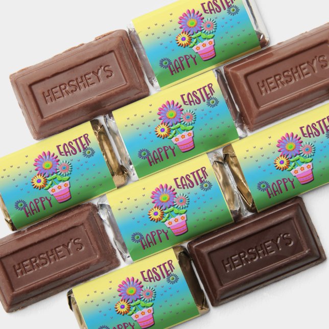 Happy Easter Bright Cheerful Flowers Hershey's Miniatures (Assorted)