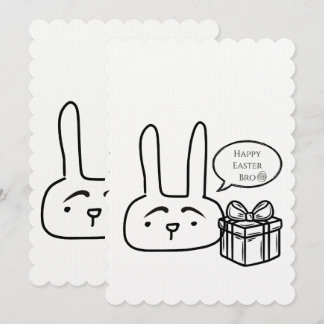 Happy Easter Bro Bunny Thank You Card