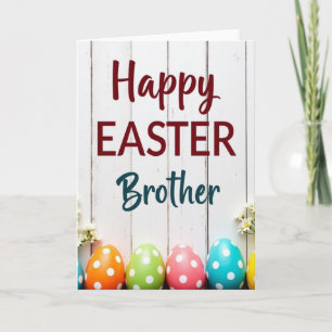 Happy Easter Brother Polka Dot Card