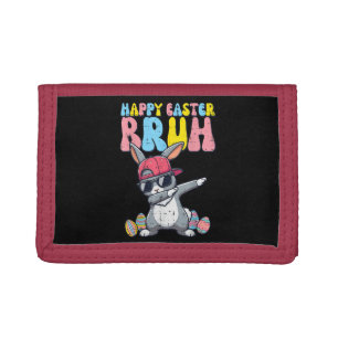 Happy Easter Bruh Bunny Dab Rabbit Dance Tri-fold Wallet