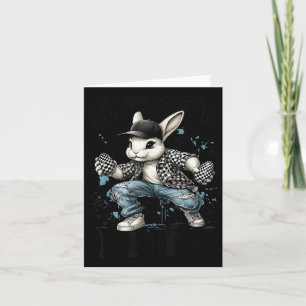 Happy Easter Bruh Funny Bunny Rabbit Easter Kids B Card