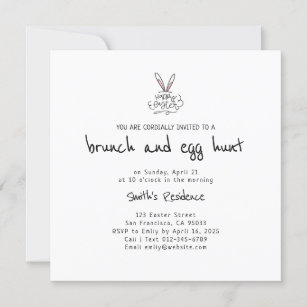 Happy Easter Brunch and Egg Hunt Invitation
