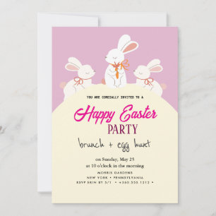 Happy Easter Brunch and Egg Hunt Invitation