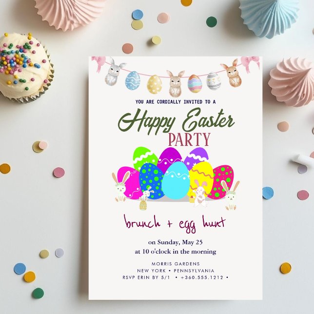 Happy Easter Brunch and Egg Hunt Invitation (Creator Uploaded)