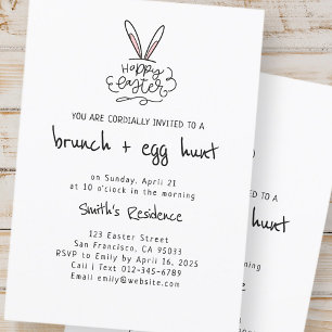Happy Easter Brunch and Egg Hunt Invitation