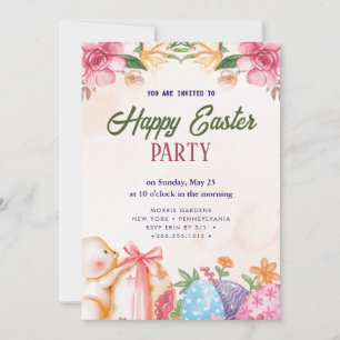 Happy Easter Brunch and Egg Hunt Invitation