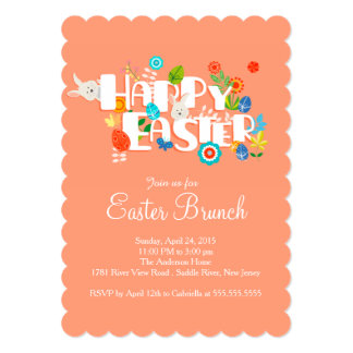 Happy Easter Brunch Dinner Party Invitation
