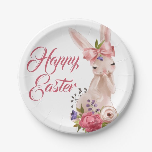Happy Easter Brunch Paper Plates (Front)
