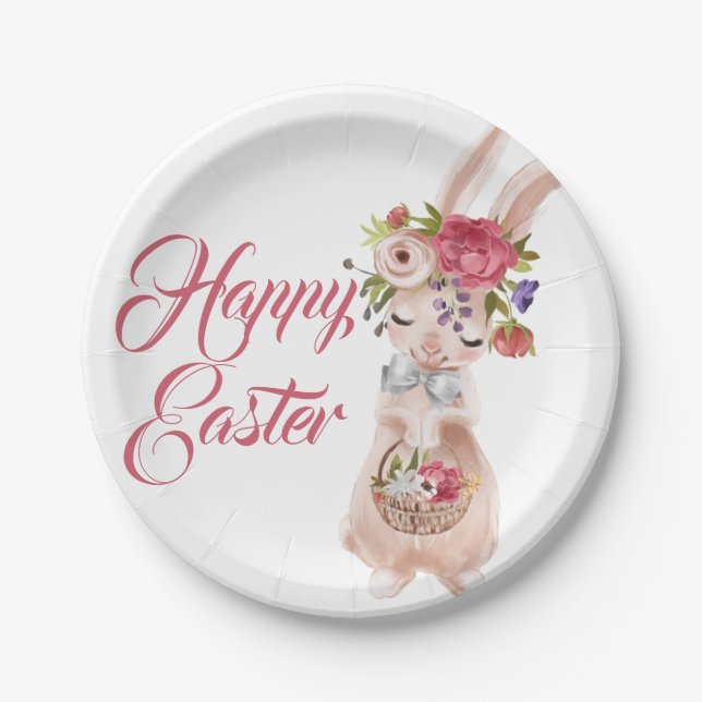 Happy Easter Brunch Paper Plates (Front)