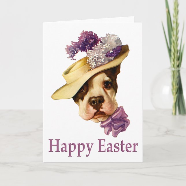 Happy Easter Bulldog Holiday Card (Front)