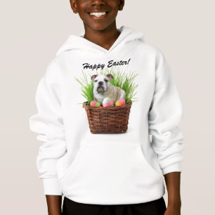 Happy Easter bulldog Kids Hooded Sweatshirt