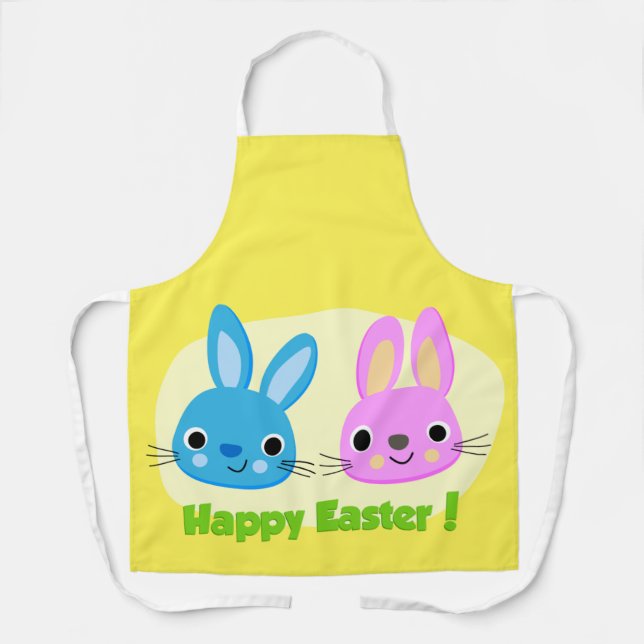"HAPPY EASTER" BUNNIES APRON (Front)