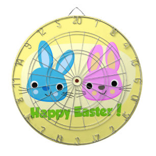 "HAPPY EASTER" BUNNIES  DART BOARD