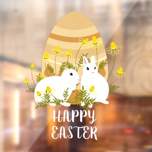Happy Easter Bunnies Easter Egg Business Shop Window Cling