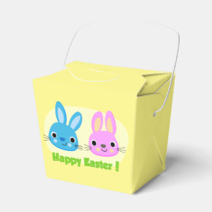 "HAPPY EASTER" BUNNIES FAVOR BOXES