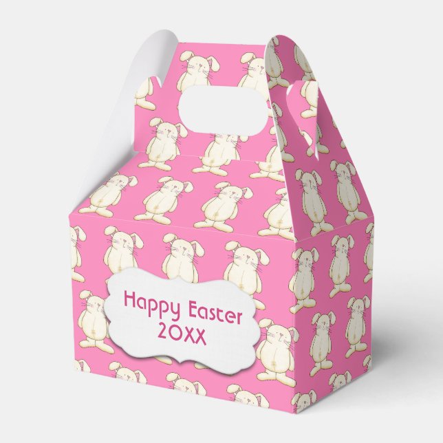 Happy Easter Bunnies Favor Boxes (Front Side)