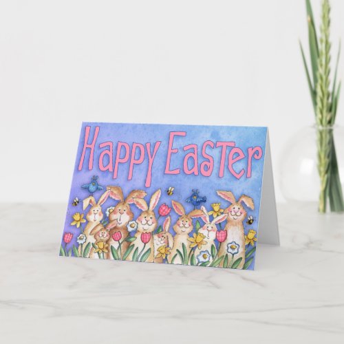 Happy Easter Bunnies _ Greeting Card