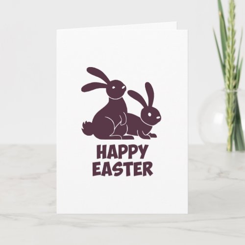 Happy Easter Bunnies Holiday Card