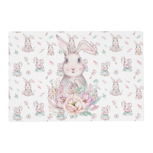 Happy Easter Bunnies Laminate  Placemat
