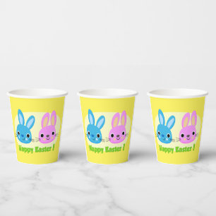 "HAPPY EASTER" BUNNIES PAPER CUPS