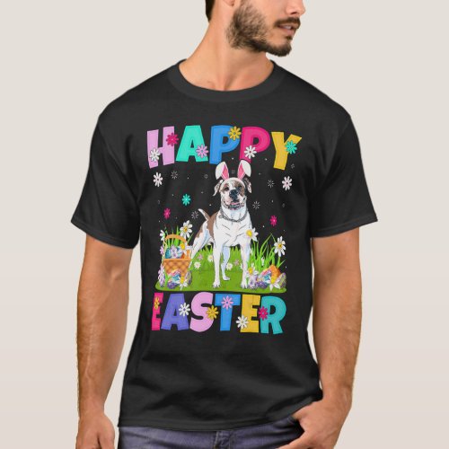 Happy Easter Bunny American Bulldog Easter Sunday T_Shirt