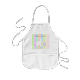 Happy Easter Bunny and Eggs Kids' Apron